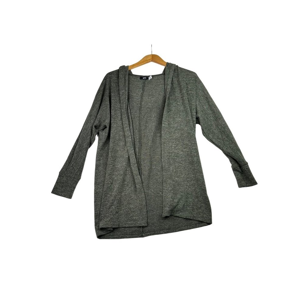 BDG Urban Outfitters Hooded Open Cardigan Duster sz Small Green‎